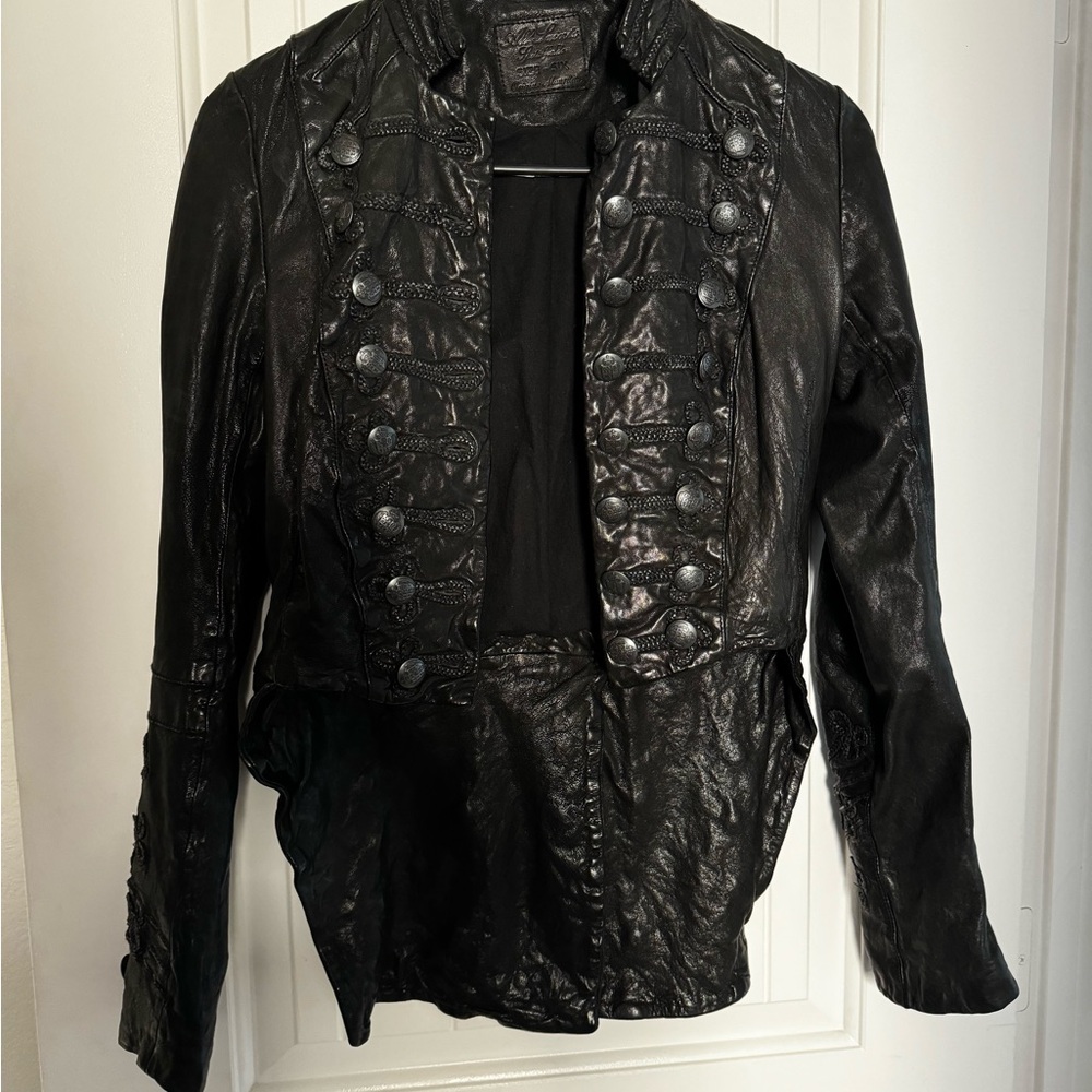 All Saints Women's Black Military Style Jacket